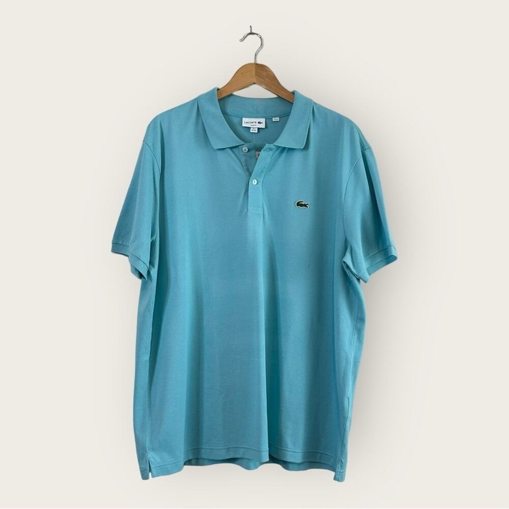 NWT | Lacoste | Logo Slim FIt Polo Shirt | Turquoise | 8 || 3XL - Picture 2 of 13